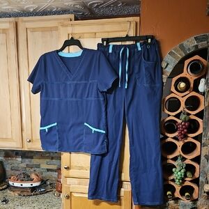 Scrubstar Navy Blue Scrubs Scrub Set